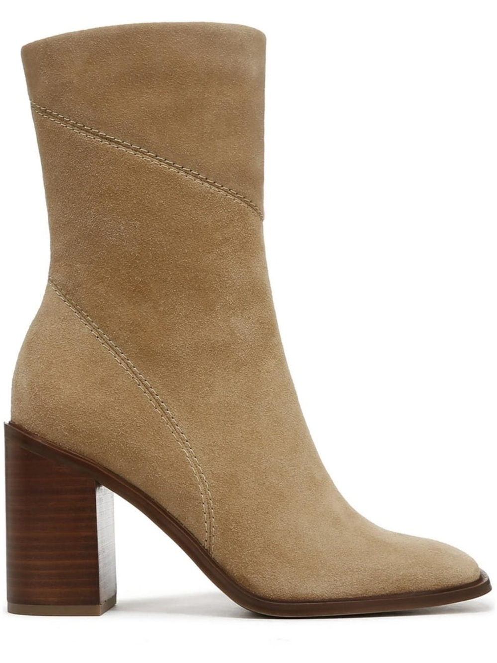 Franco Sarto Womens Stevie Suede Square Toe Booties - Picture 2 of 8